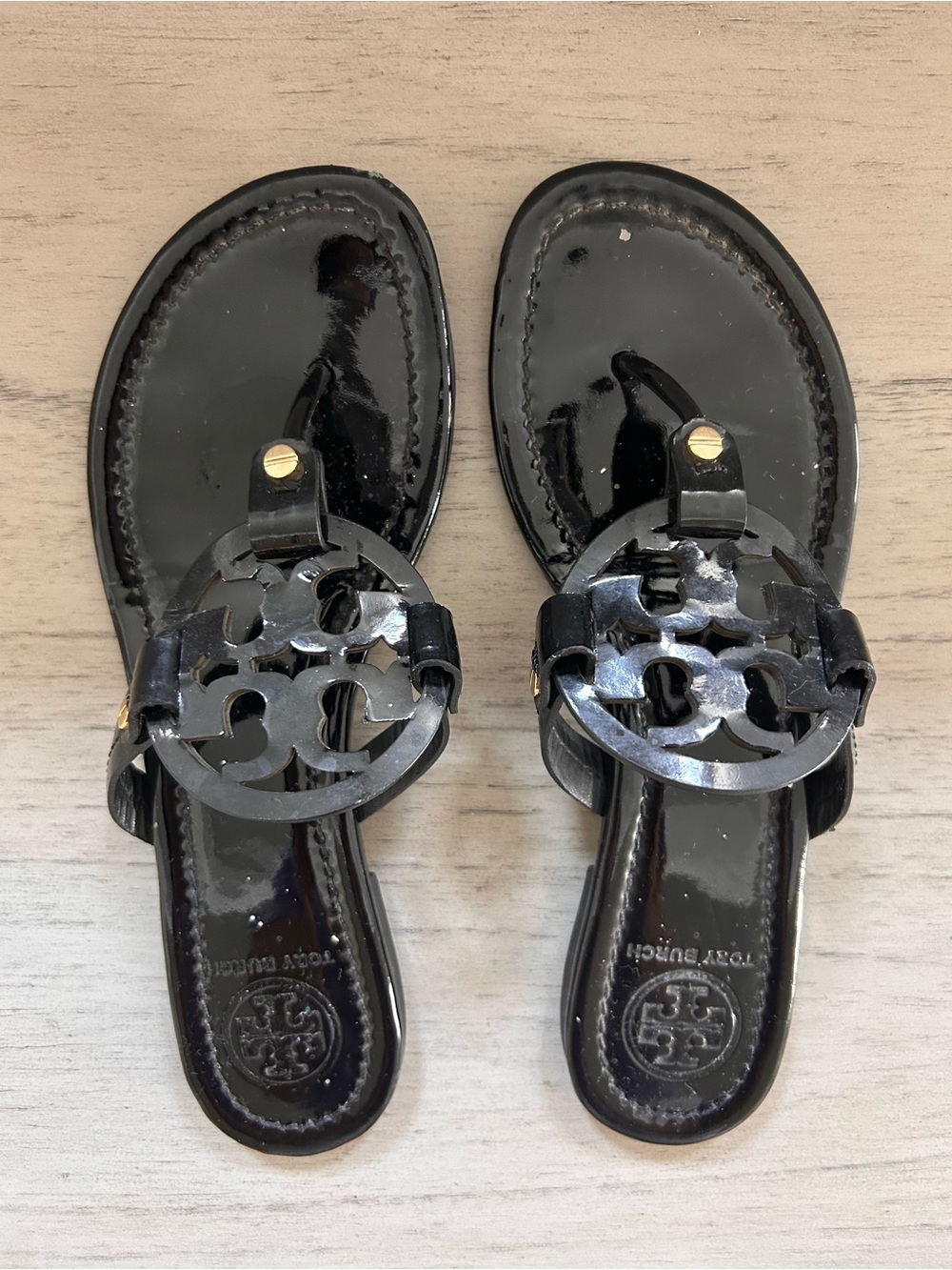 Tory Burch Women's Black Logo Sandals